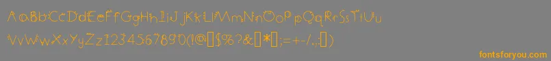 DecemberDeco Font – Orange Fonts on Gray Background