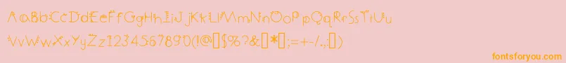 DecemberDeco Font – Orange Fonts on Pink Background