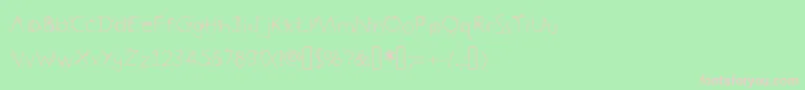 DecemberDeco Font – Pink Fonts on Green Background