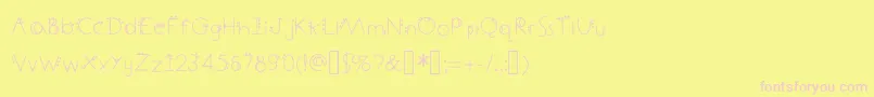 DecemberDeco Font – Pink Fonts on Yellow Background