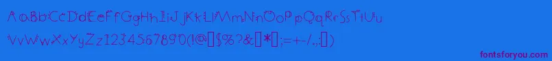 DecemberDeco Font – Purple Fonts on Blue Background
