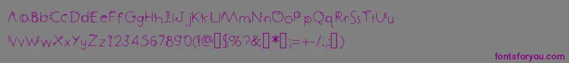 DecemberDeco Font – Purple Fonts on Gray Background
