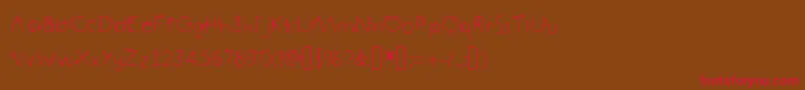 DecemberDeco Font – Red Fonts on Brown Background