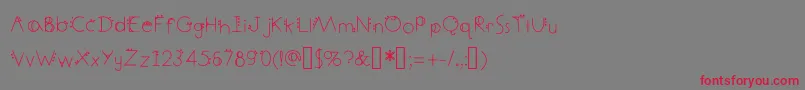 DecemberDeco Font – Red Fonts on Gray Background