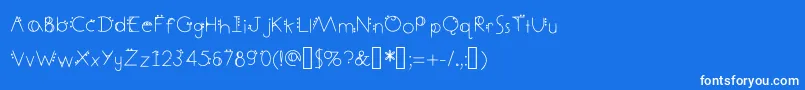DecemberDeco Font – White Fonts on Blue Background