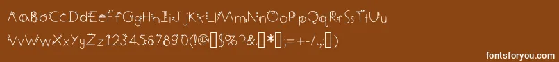 DecemberDeco Font – White Fonts on Brown Background