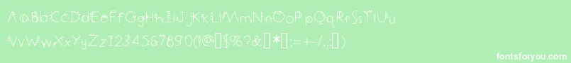 フォントDecemberDeco – 緑の背景に白い文字
