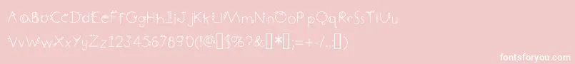 DecemberDeco Font – White Fonts on Pink Background