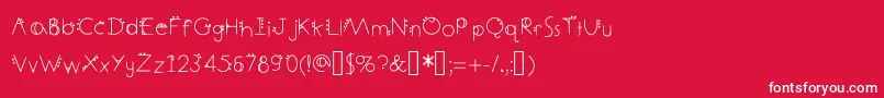 DecemberDeco Font – White Fonts on Red Background