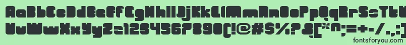 OrangeroyaleClosedextended Font – Black Fonts on Green Background