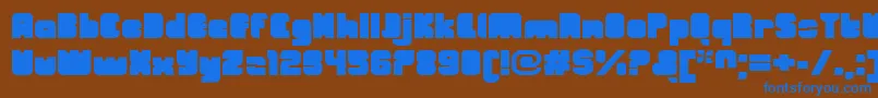 OrangeroyaleClosedextended Font – Blue Fonts on Brown Background