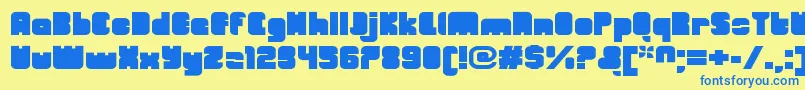 More about OrangeroyaleClosedextended Font OrangeroyaleClosedextended Font – Blue Fonts on Yellow Background
