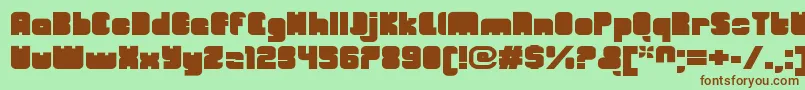 OrangeroyaleClosedextended Font – Brown Fonts on Green Background