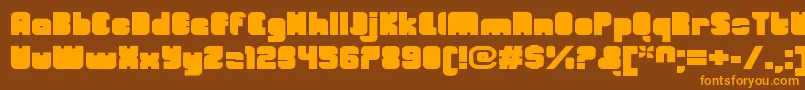 OrangeroyaleClosedextended Font – Orange Fonts on Brown Background