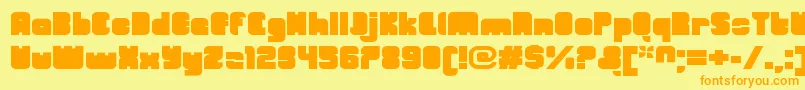 OrangeroyaleClosedextended Font – Orange Fonts on Yellow Background