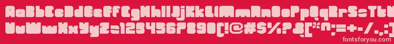 OrangeroyaleClosedextended Font – Pink Fonts on Red Background