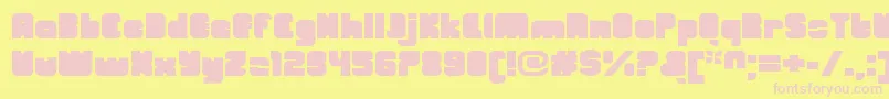 OrangeroyaleClosedextended Font – Pink Fonts on Yellow Background