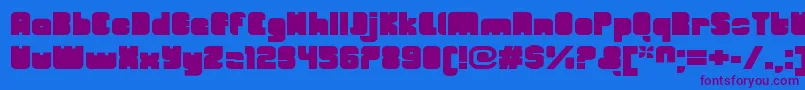 OrangeroyaleClosedextended Font – Purple Fonts on Blue Background