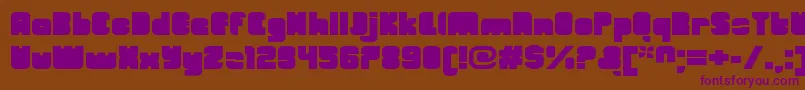 OrangeroyaleClosedextended Font – Purple Fonts on Brown Background