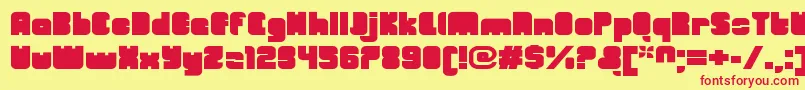 OrangeroyaleClosedextended Font – Red Fonts on Yellow Background