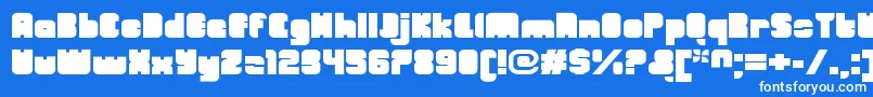 OrangeroyaleClosedextended Font – White Fonts on Blue Background
