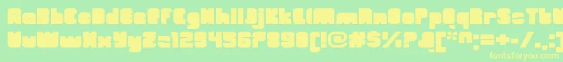 Police OrangeroyaleClosedextended – polices jaunes sur fond vert