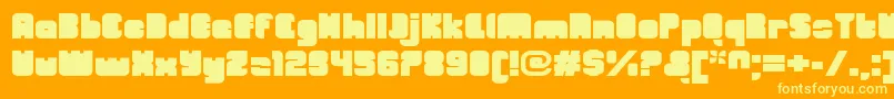 OrangeroyaleClosedextended Font – Yellow Fonts on Orange Background