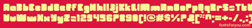 OrangeroyaleClosedextended Font – Yellow Fonts on Red Background