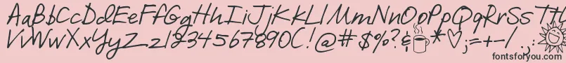 DjbILoveMeSomeBrook-Schriftart – Schwarze Schriften auf rosa Hintergrund