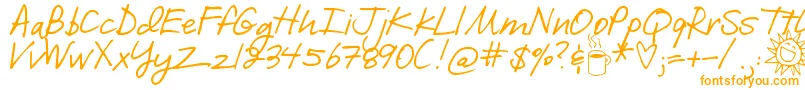 DjbILoveMeSomeBrook-Schriftart – Orangefarbene Schriften