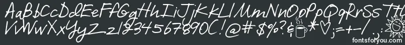 DjbILoveMeSomeBrook Font – White Fonts on Black Background