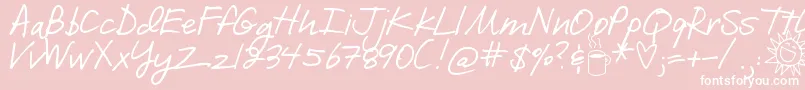 DjbILoveMeSomeBrook Font – White Fonts on Pink Background