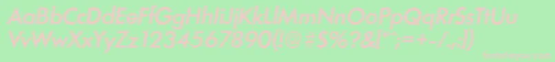 LimerickserialMediumItalic Font – Pink Fonts on Green Background