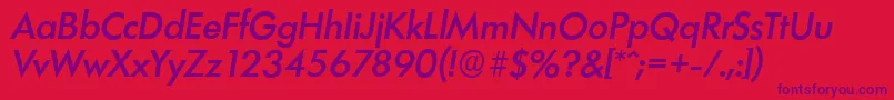 fuente LimerickserialMediumItalic – Fuentes Moradas Sobre Fondo Rojo