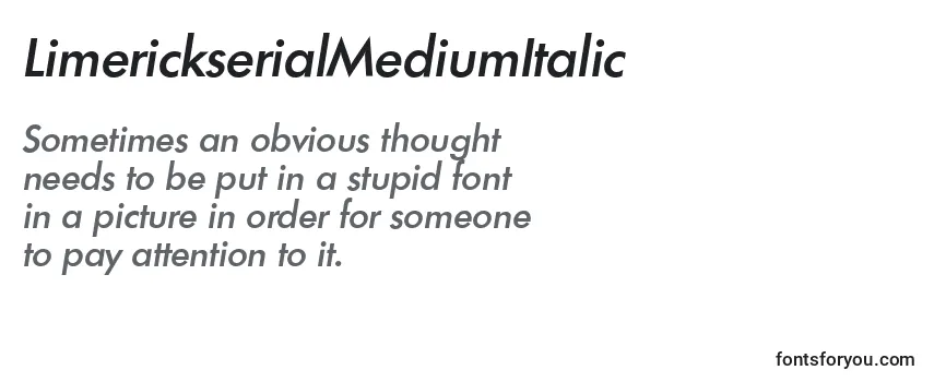 Шрифт LimerickserialMediumItalic