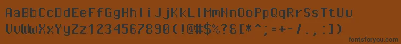 Pixeloperatormonohb Font – Black Fonts on Brown Background