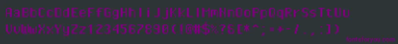 Czcionka Pixeloperatormonohb – fioletowe czcionki na czarnym tle