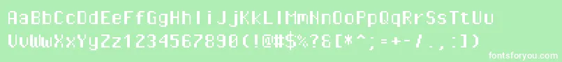 Pixeloperatormonohb Font – White Fonts on Green Background