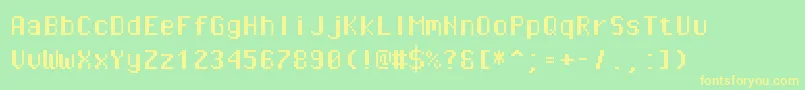 Pixeloperatormonohb Font – Yellow Fonts on Green Background