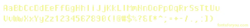 Pixeloperatormonohb Font – Yellow Fonts on White Background