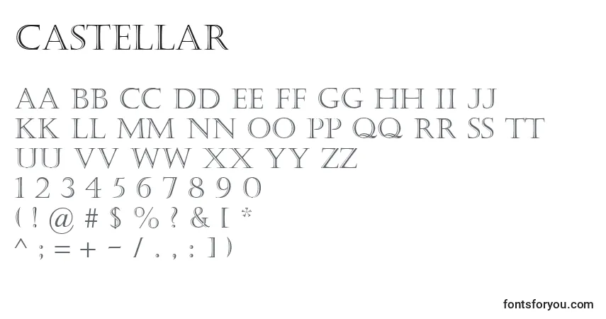 Fuente Castellar - alfabeto, números, caracteres especiales
