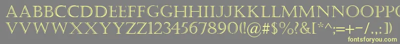 Castellar Font – Yellow Fonts on Gray Background