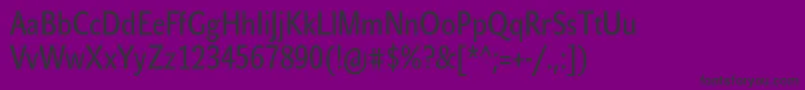 フォントJohnsanscondWhiteProBold – 紫の背景に黒い文字