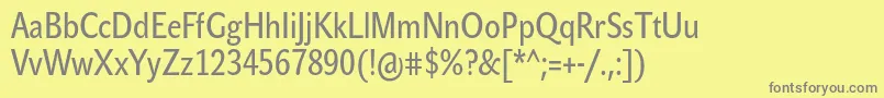JohnsanscondWhiteProBold Font – Gray Fonts on Yellow Background