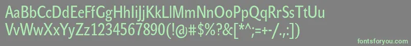 JohnsanscondWhiteProBold Font – Green Fonts on Gray Background