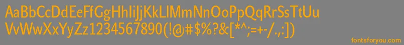 JohnsanscondWhiteProBold Font – Orange Fonts on Gray Background