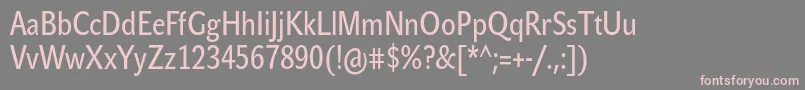 JohnsanscondWhiteProBold Font – Pink Fonts on Gray Background