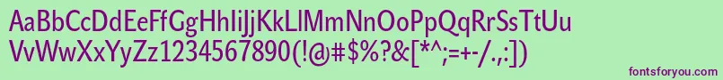 JohnsanscondWhiteProBold Font – Purple Fonts on Green Background
