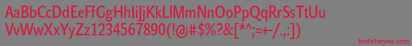 JohnsanscondWhiteProBold Font – Red Fonts on Gray Background