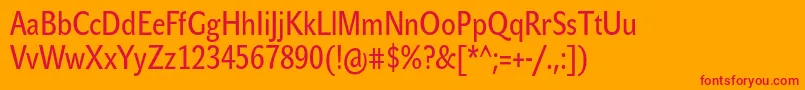 JohnsanscondWhiteProBold Font – Red Fonts on Orange Background